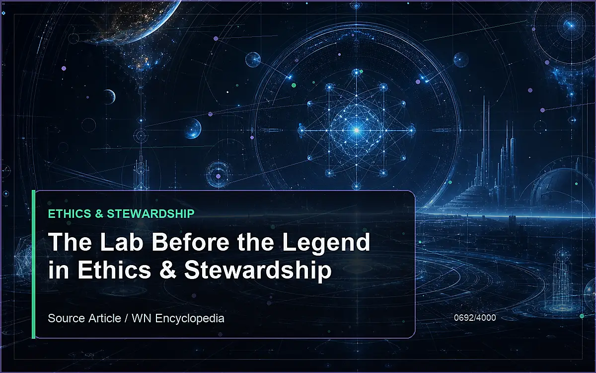 AI-generated encyclopedia reference image for The Lab Before the Legend in Ethics & Stewardship