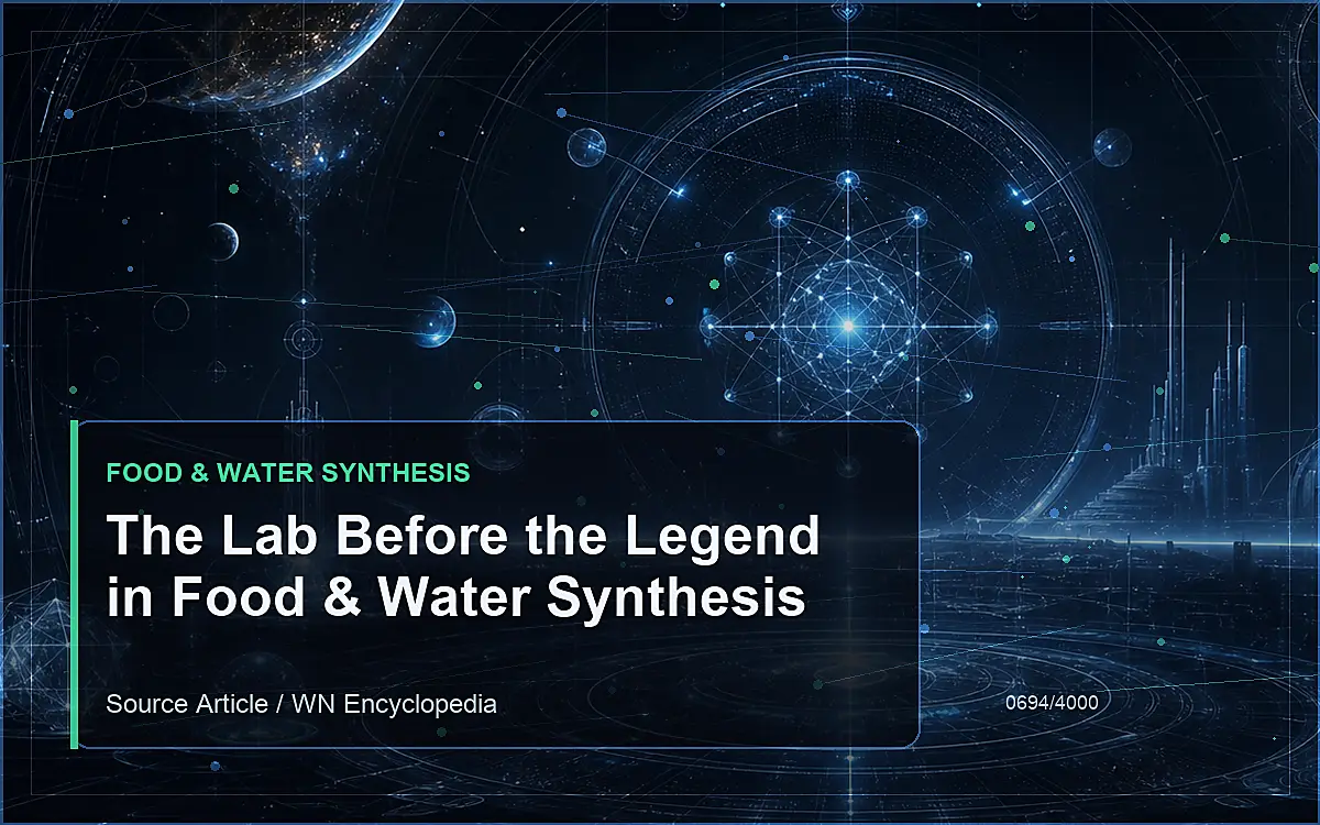 AI-generated encyclopedia reference image for The Lab Before the Legend in Food & Water Synthesis