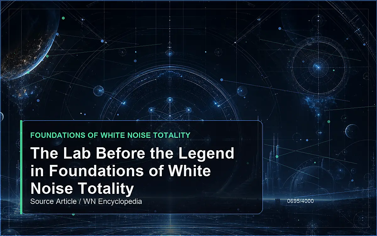 AI-generated encyclopedia reference image for The Lab Before the Legend in Foundations of White Noise Totality