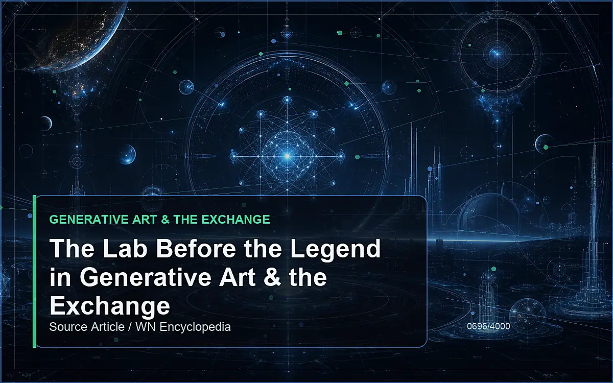 AI-generated encyclopedia reference image for The Lab Before the Legend in Generative Art & the Exchange