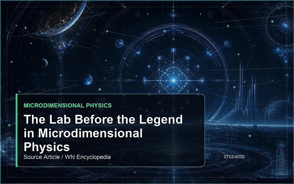 AI-generated encyclopedia reference image for The Lab Before the Legend in Microdimensional Physics