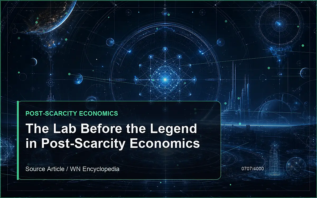 AI-generated encyclopedia reference image for The Lab Before the Legend in Post-Scarcity Economics