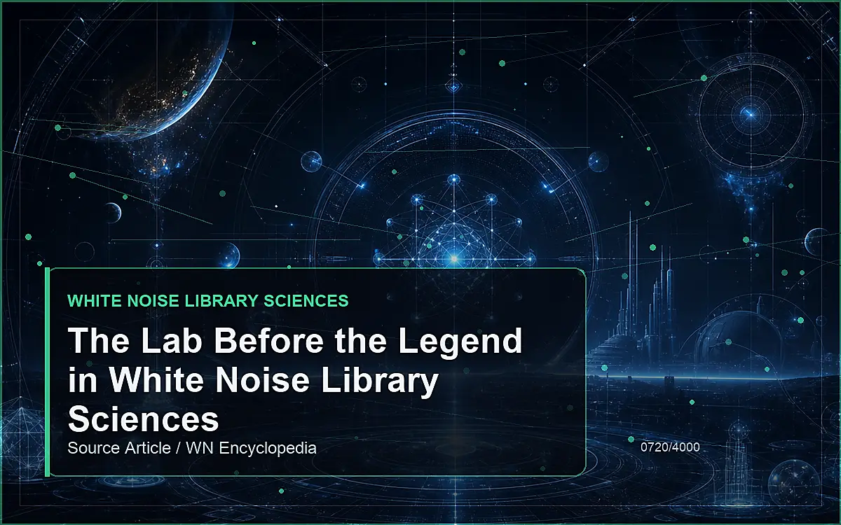 AI-generated encyclopedia reference image for The Lab Before the Legend in White Noise Library Sciences