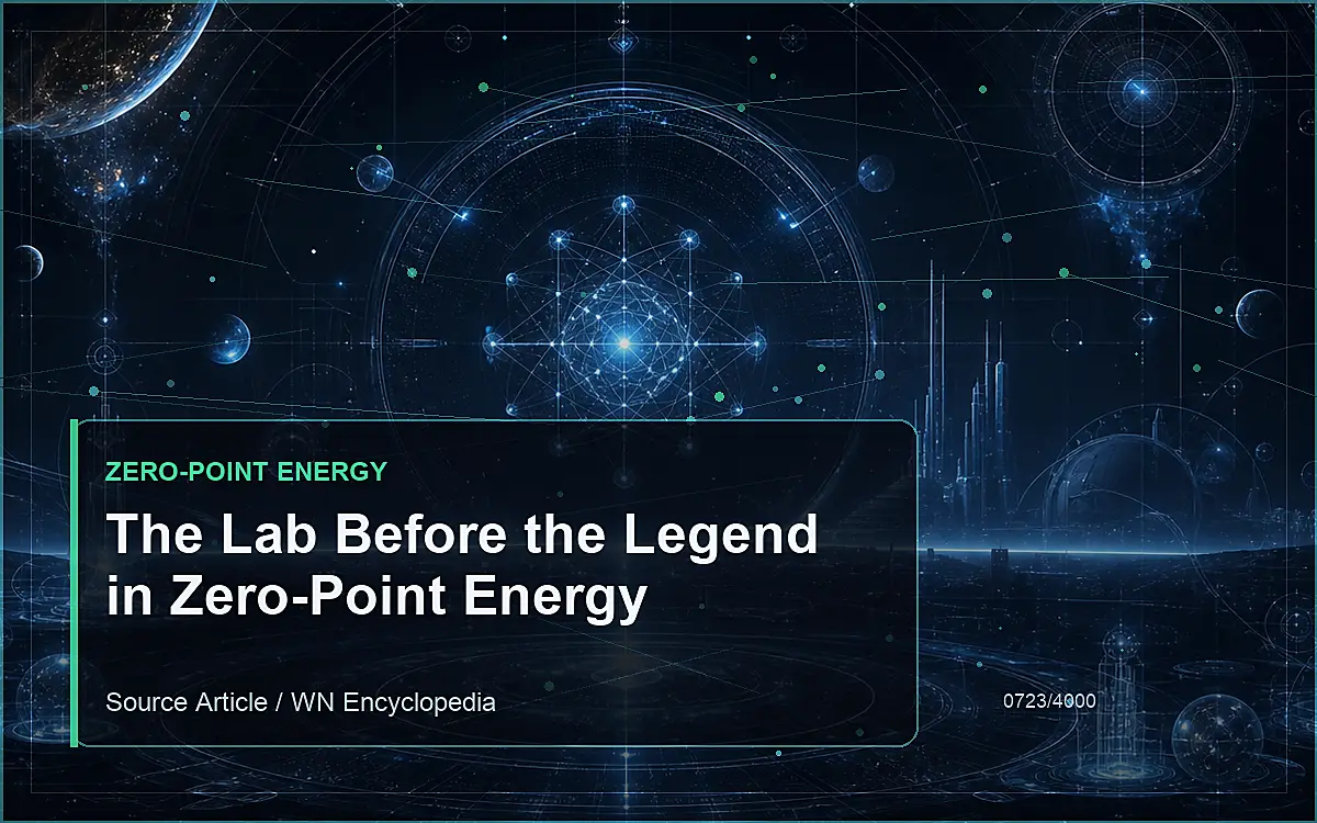 AI-generated encyclopedia reference image for The Lab Before the Legend in Zero-Point Energy