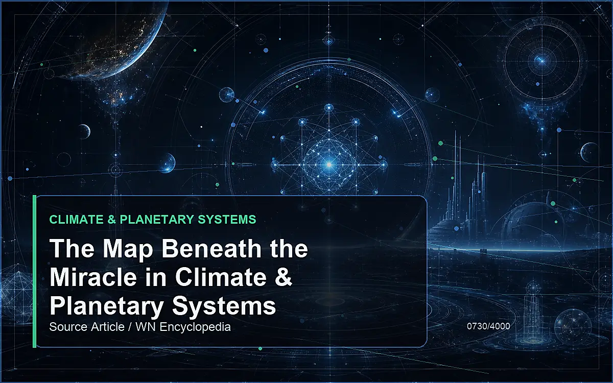 AI-generated encyclopedia reference image for The Map Beneath the Miracle in Climate & Planetary Systems