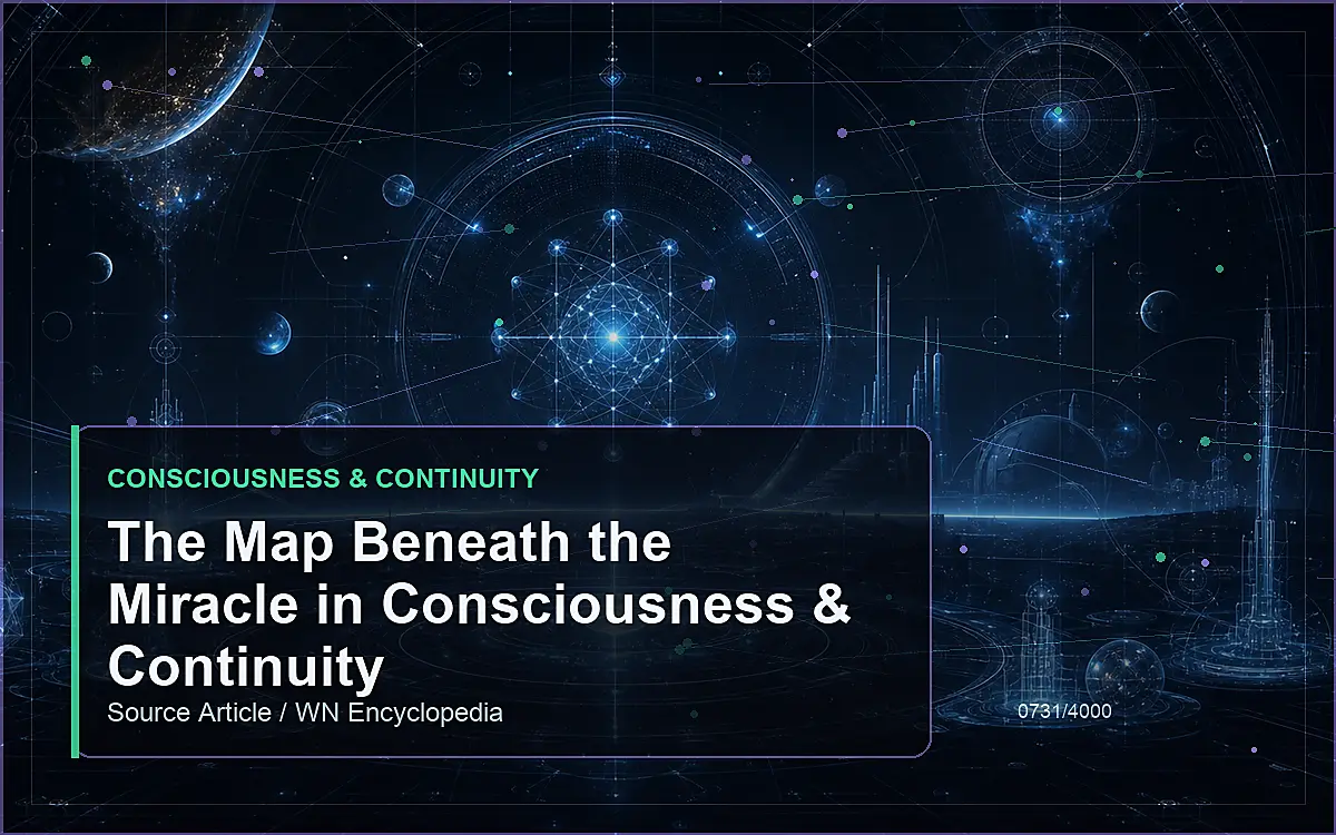AI-generated encyclopedia reference image for The Map Beneath the Miracle in Consciousness & Continuity