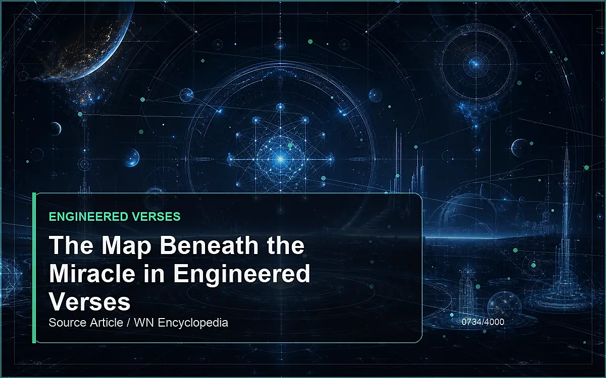 AI-generated encyclopedia reference image for The Map Beneath the Miracle in Engineered Verses