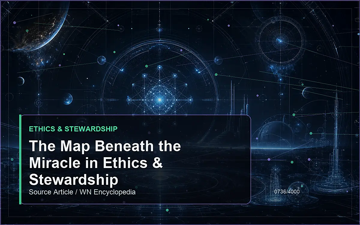 AI-generated encyclopedia reference image for The Map Beneath the Miracle in Ethics & Stewardship