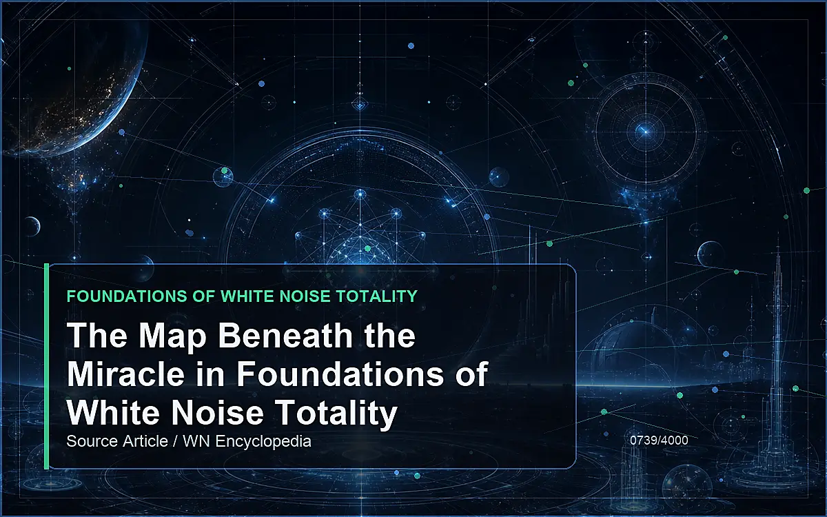 AI-generated encyclopedia reference image for The Map Beneath the Miracle in Foundations of White Noise Totality