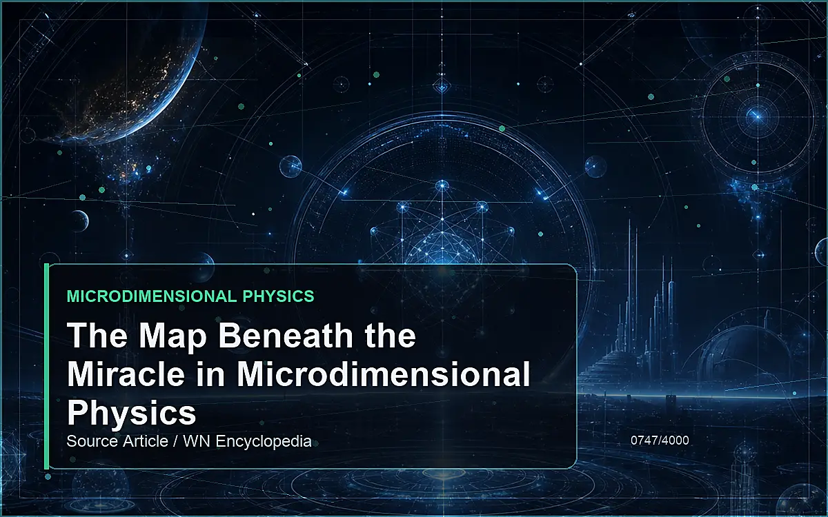 AI-generated encyclopedia reference image for The Map Beneath the Miracle in Microdimensional Physics