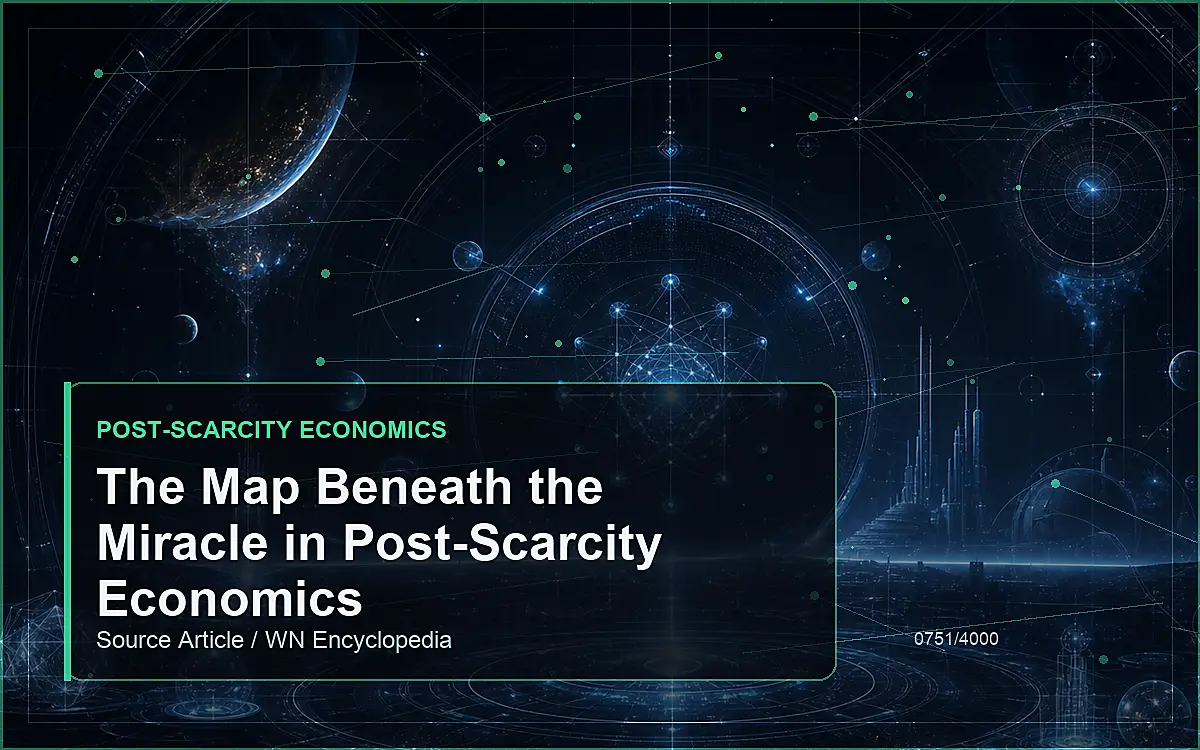 AI-generated encyclopedia reference image for The Map Beneath the Miracle in Post-Scarcity Economics