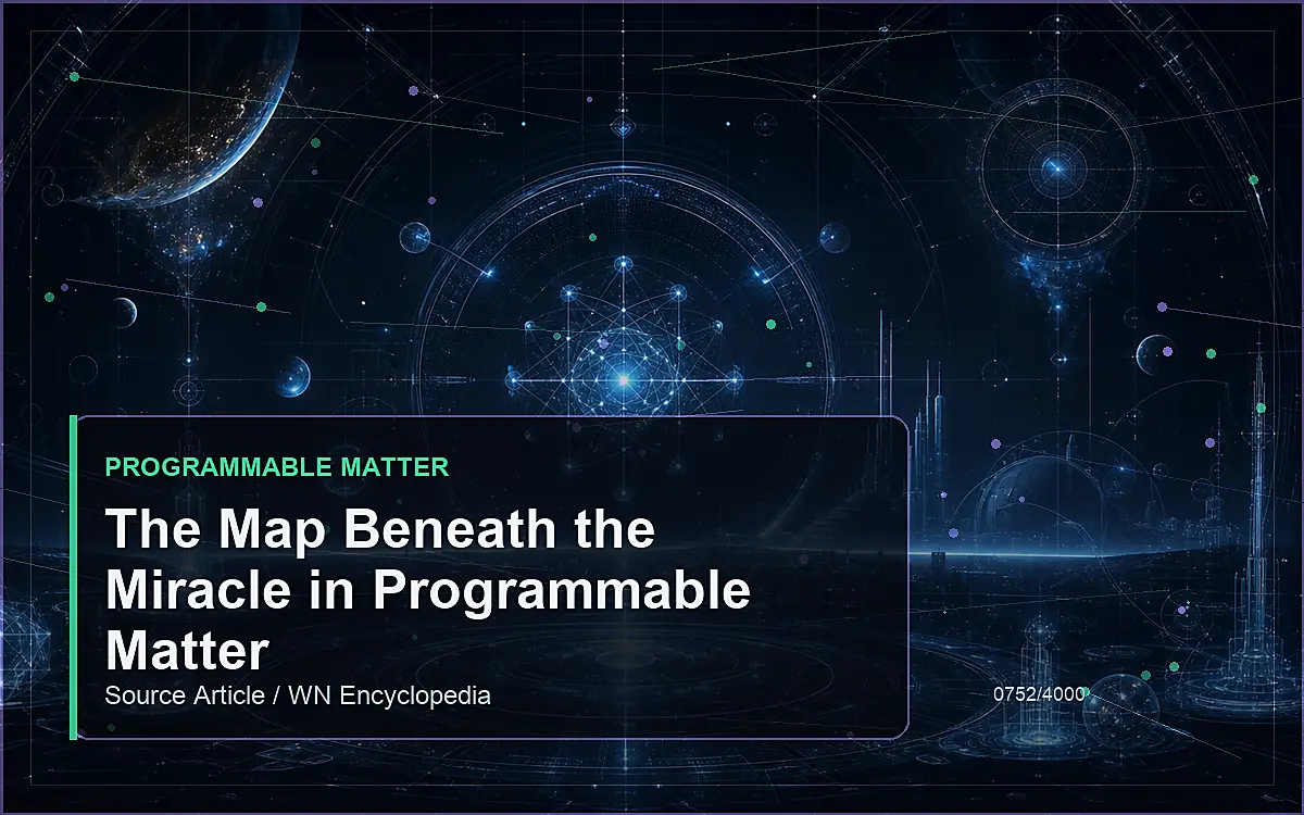 AI-generated encyclopedia reference image for The Map Beneath the Miracle in Programmable Matter