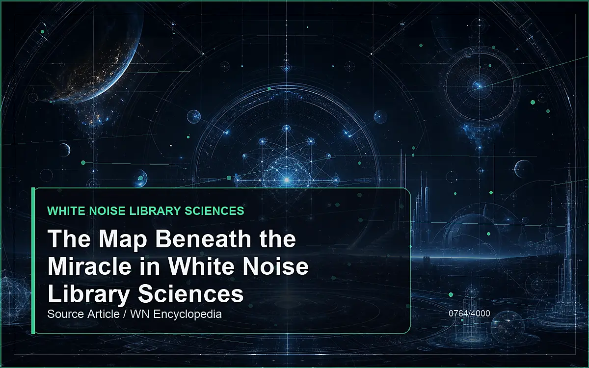 AI-generated encyclopedia reference image for The Map Beneath the Miracle in White Noise Library Sciences