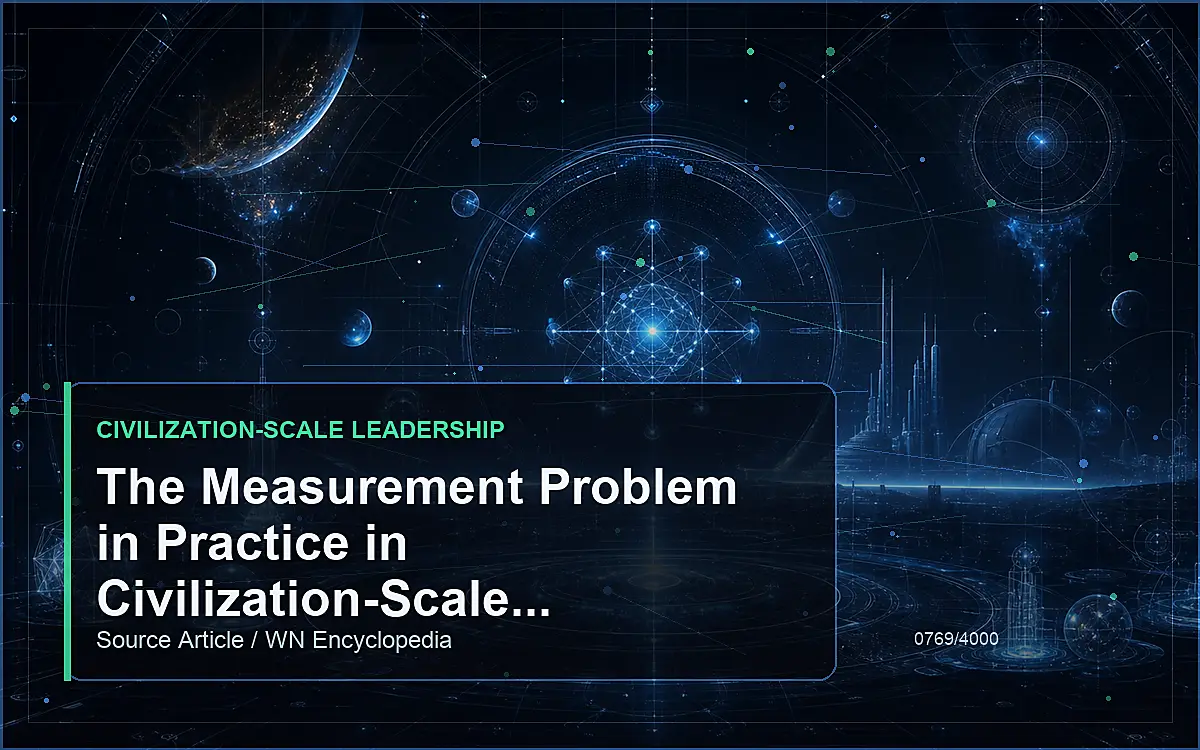 AI-generated encyclopedia reference image for The Measurement Problem in Practice in Civilization-Scale Leadership