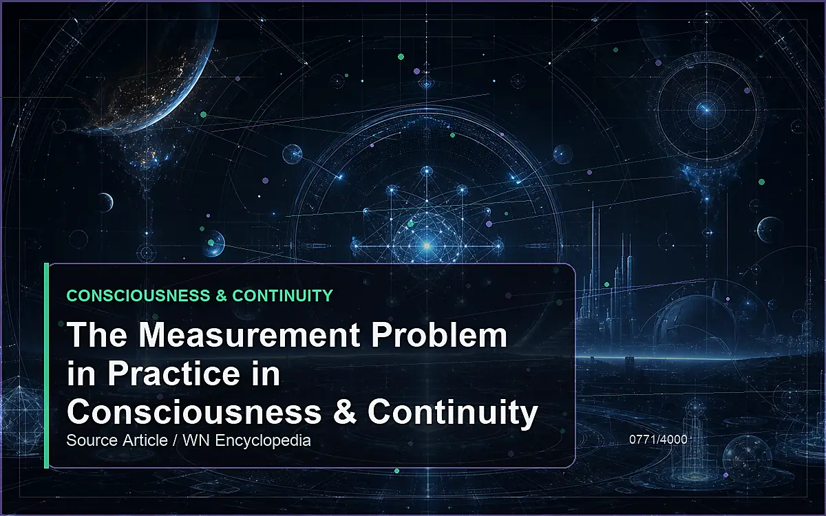 AI-generated encyclopedia reference image for The Measurement Problem in Practice in Consciousness & Continuity