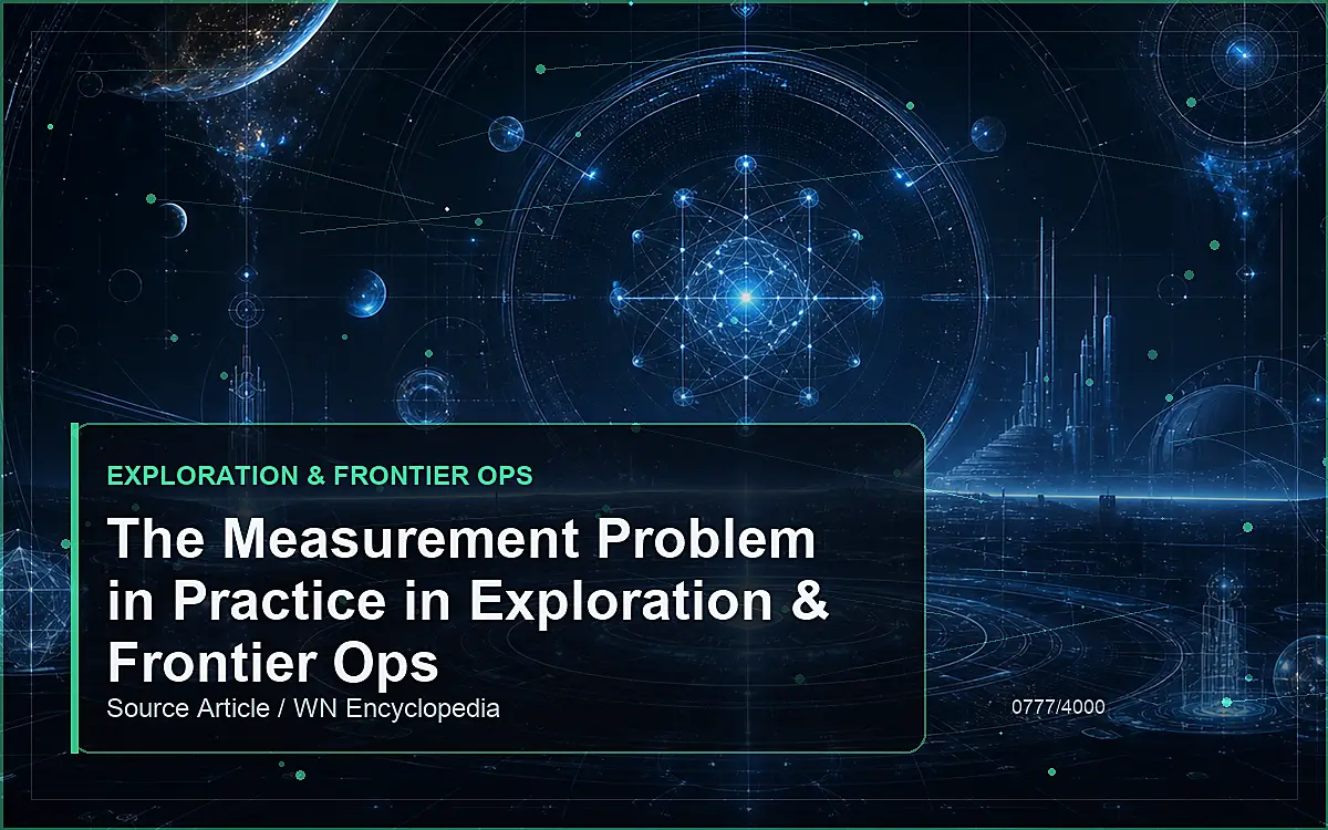 AI-generated encyclopedia reference image for The Measurement Problem in Practice in Exploration & Frontier Ops