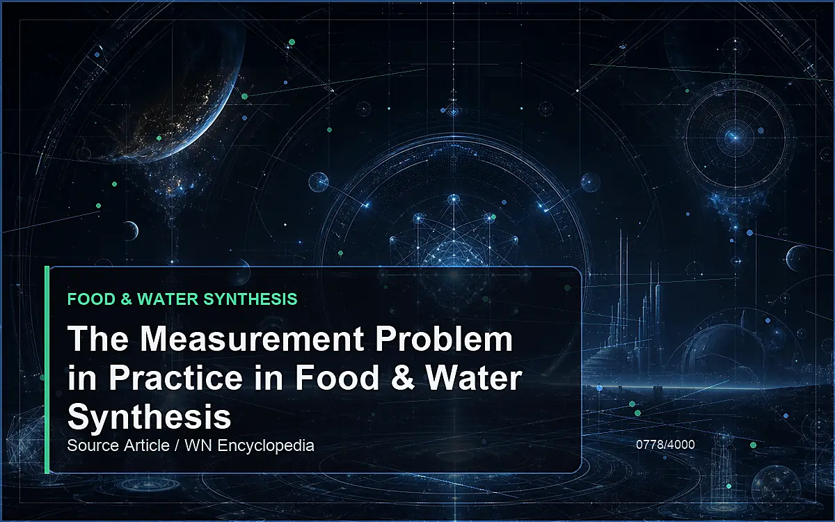 AI-generated encyclopedia reference image for The Measurement Problem in Practice in Food & Water Synthesis