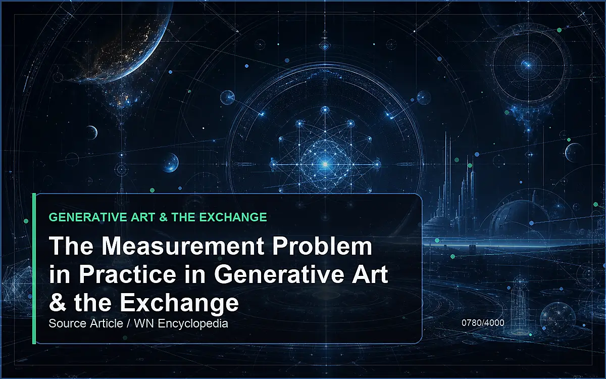 AI-generated encyclopedia reference image for The Measurement Problem in Practice in Generative Art & the Exchange
