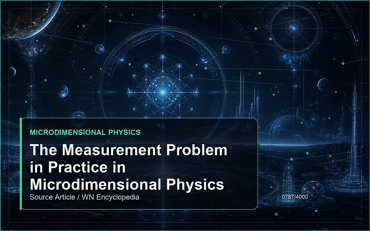 AI-generated encyclopedia reference image for The Measurement Problem in Practice in Microdimensional Physics