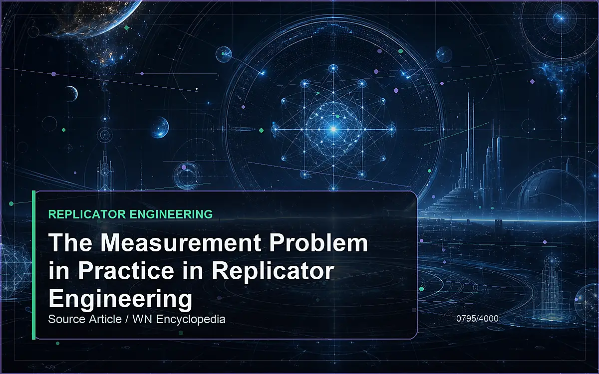 AI-generated encyclopedia reference image for The Measurement Problem in Practice in Replicator Engineering