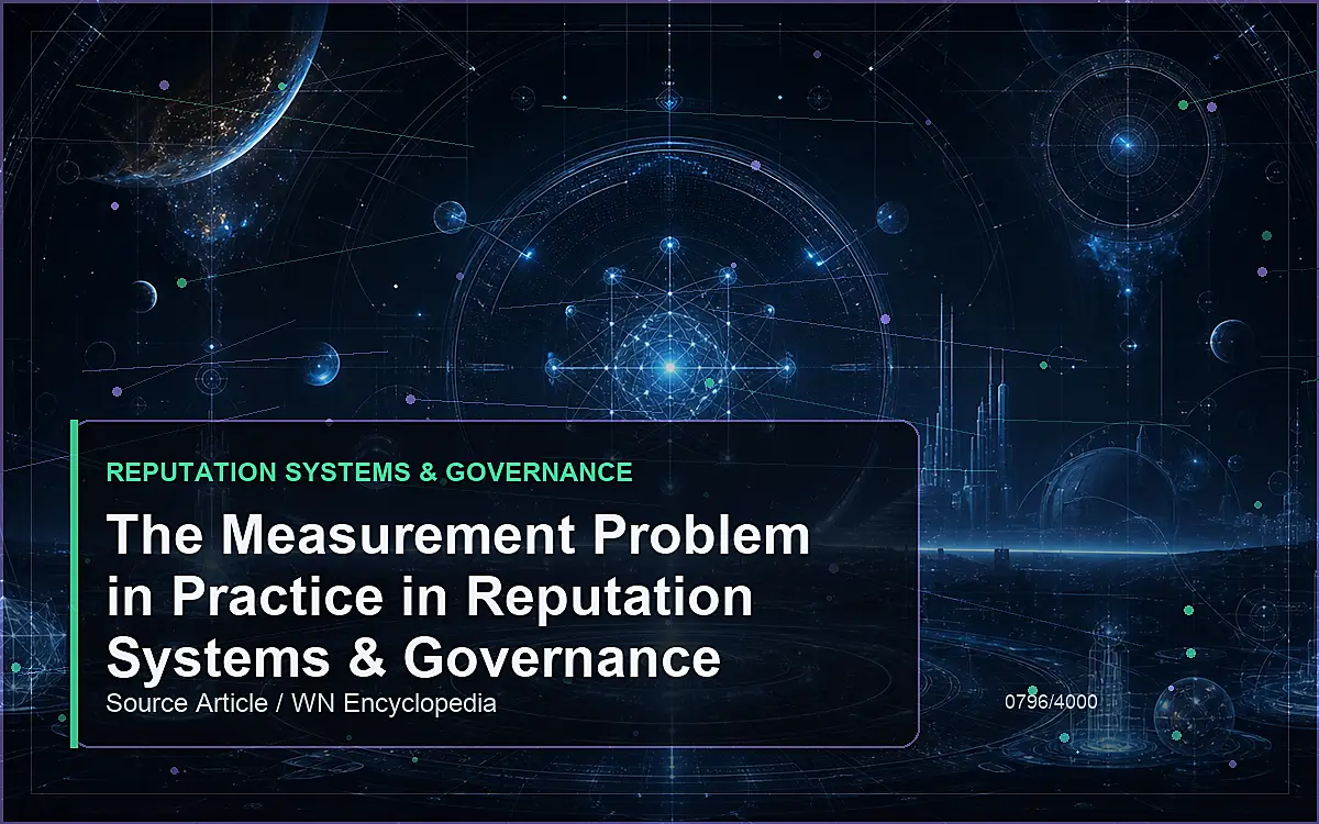 AI-generated encyclopedia reference image for The Measurement Problem in Practice in Reputation Systems & Governance