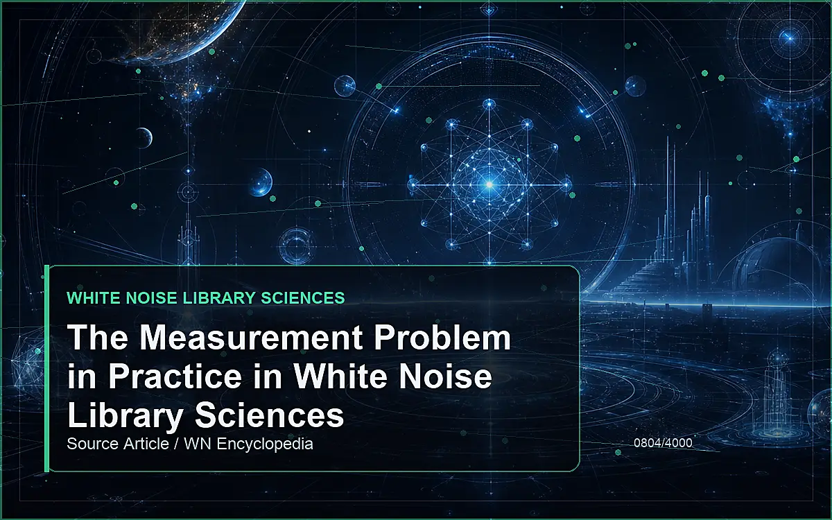 AI-generated encyclopedia reference image for The Measurement Problem in Practice in White Noise Library Sciences