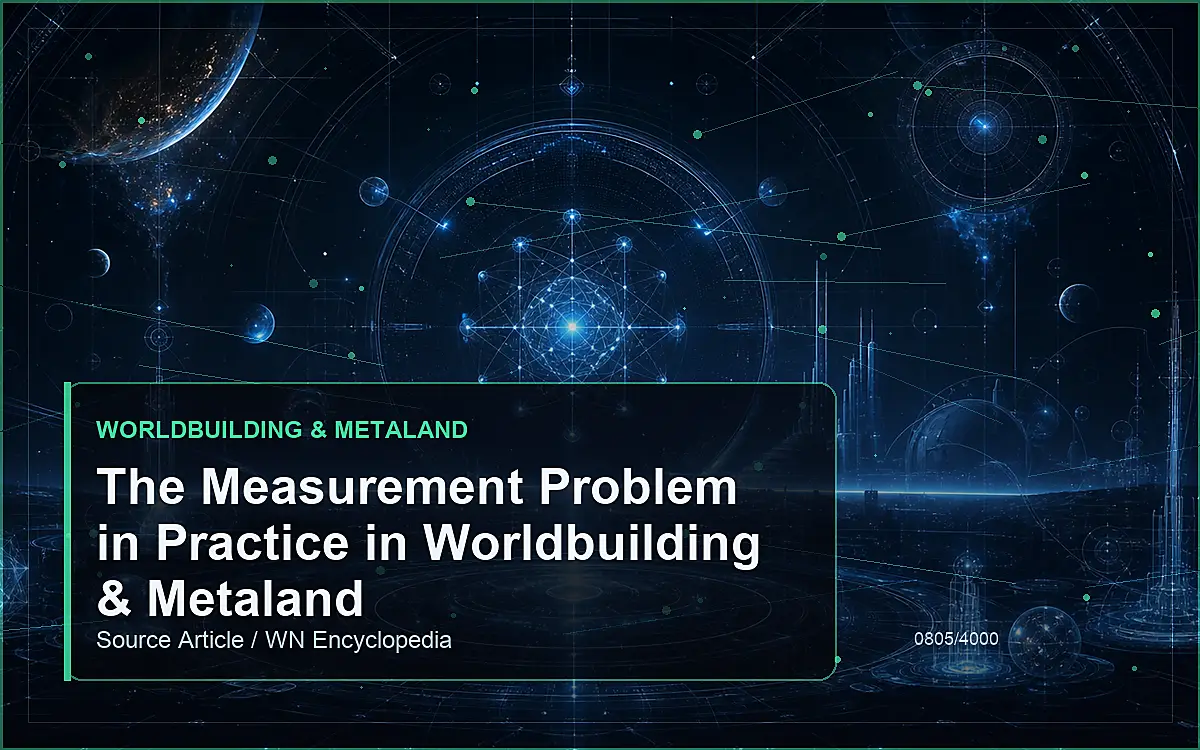 AI-generated encyclopedia reference image for The Measurement Problem in Practice in Worldbuilding & Metaland