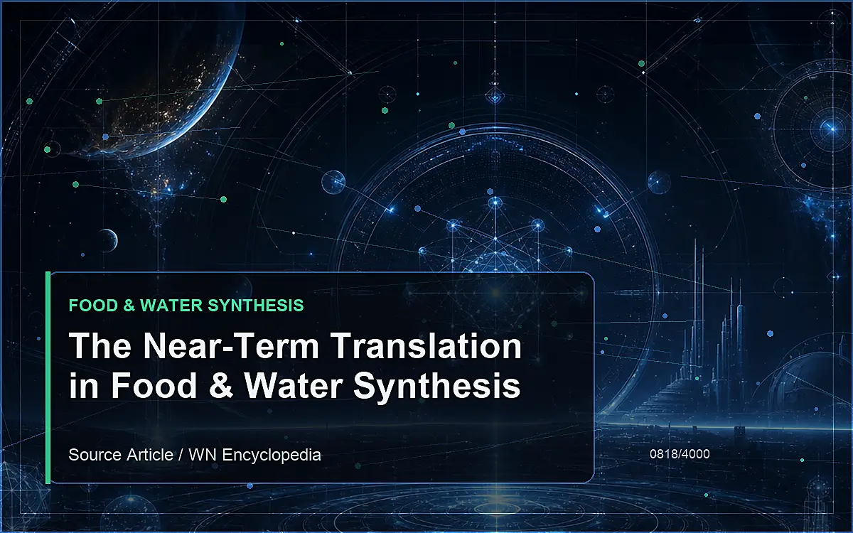 AI-generated encyclopedia reference image for The Near-Term Translation in Food & Water Synthesis