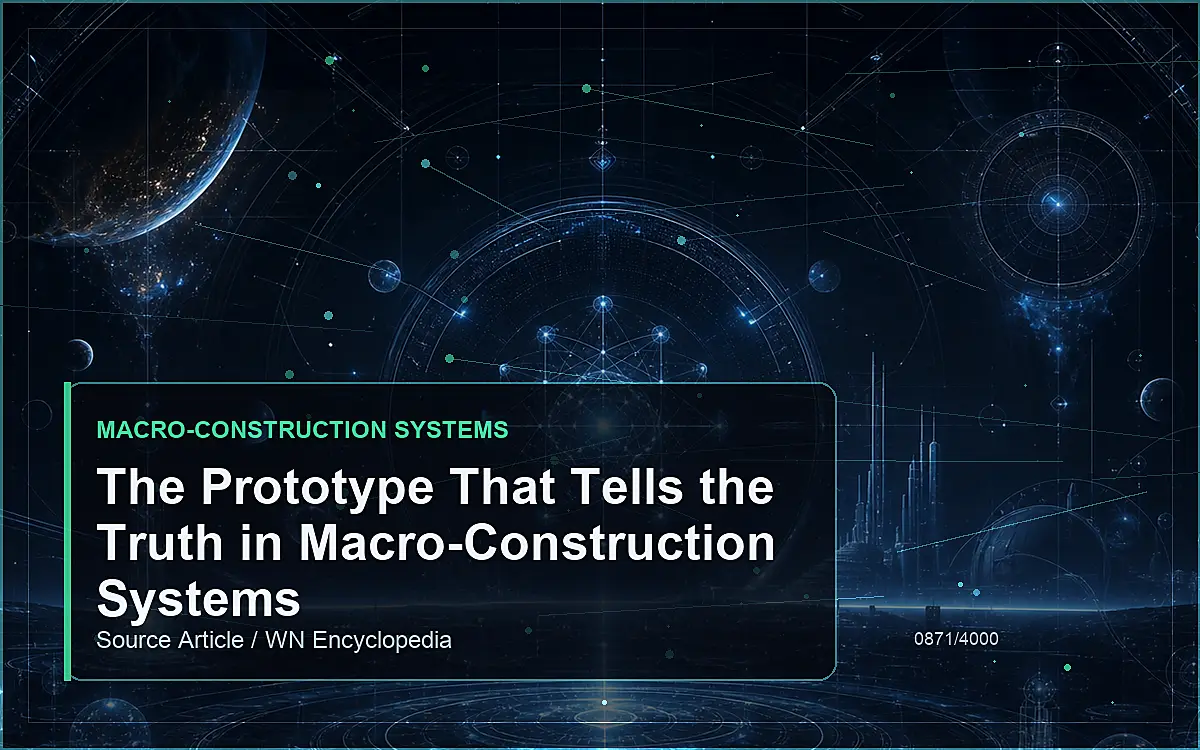 AI-generated encyclopedia reference image for The Prototype That Tells the Truth in Macro-Construction Systems