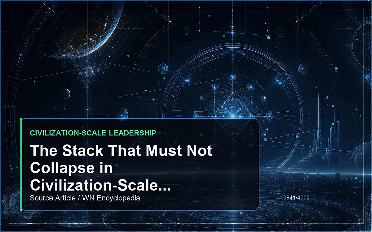 AI-generated encyclopedia reference image for The Stack That Must Not Collapse in Civilization-Scale Leadership