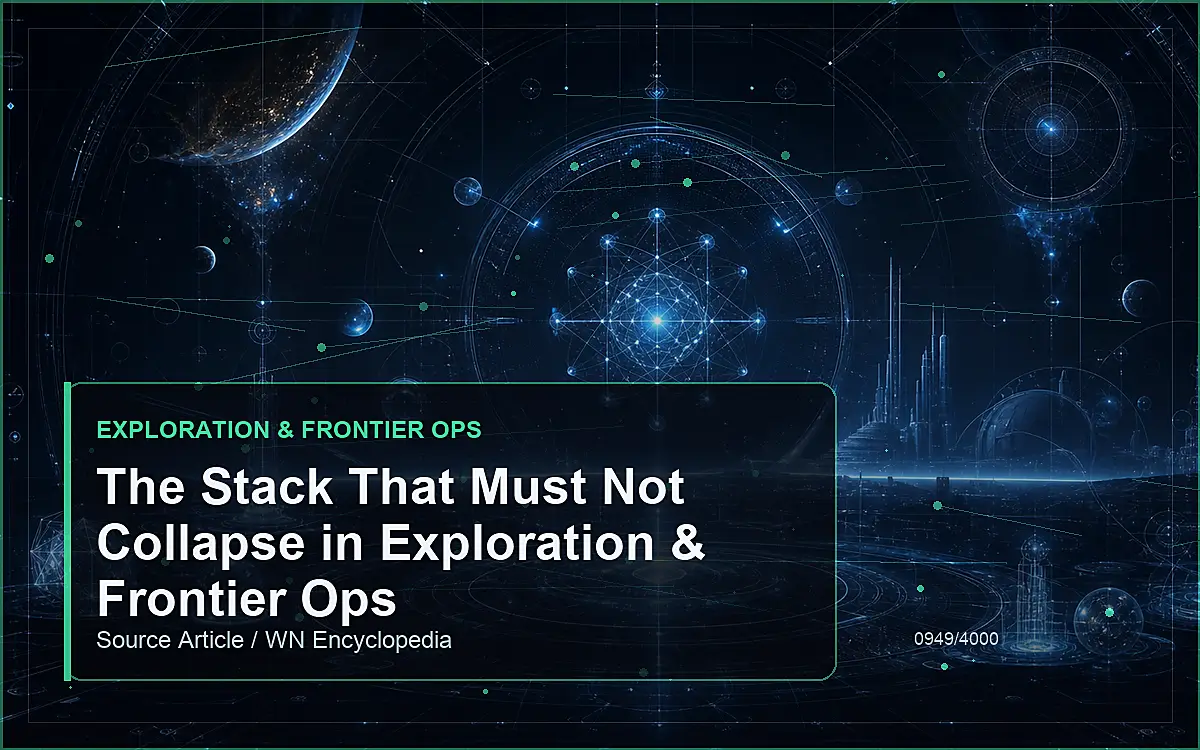AI-generated encyclopedia reference image for The Stack That Must Not Collapse in Exploration & Frontier Ops
