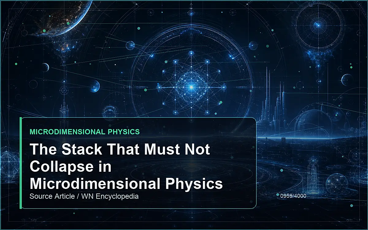AI-generated encyclopedia reference image for The Stack That Must Not Collapse in Microdimensional Physics