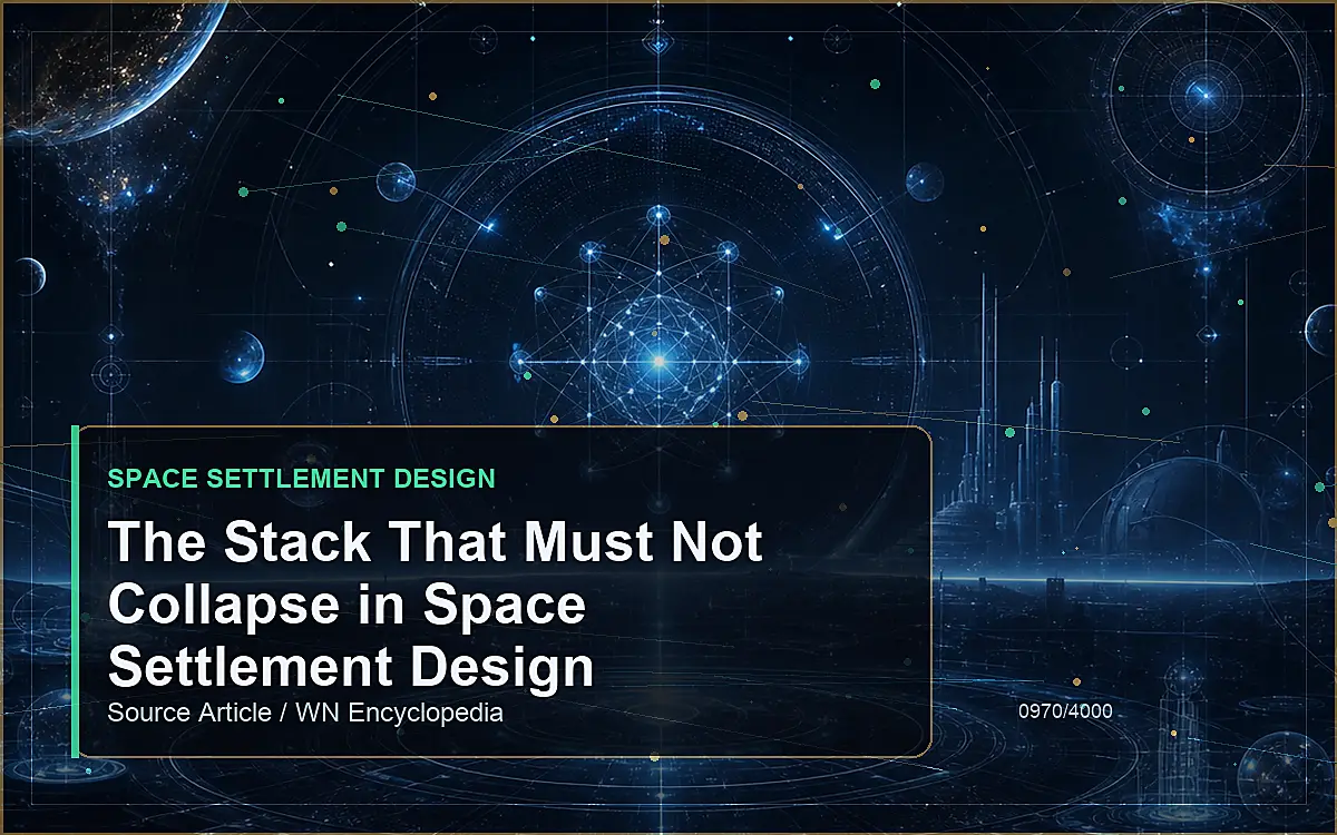 AI-generated encyclopedia reference image for The Stack That Must Not Collapse in Space Settlement Design