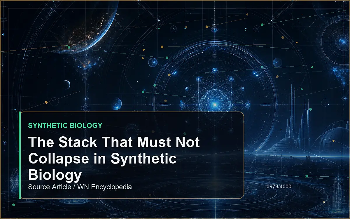AI-generated encyclopedia reference image for The Stack That Must Not Collapse in Synthetic Biology