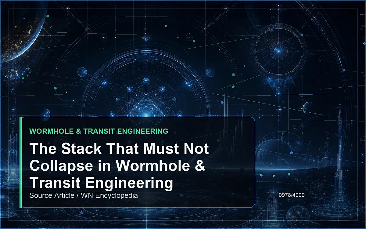 AI-generated encyclopedia reference image for The Stack That Must Not Collapse in Wormhole & Transit Engineering