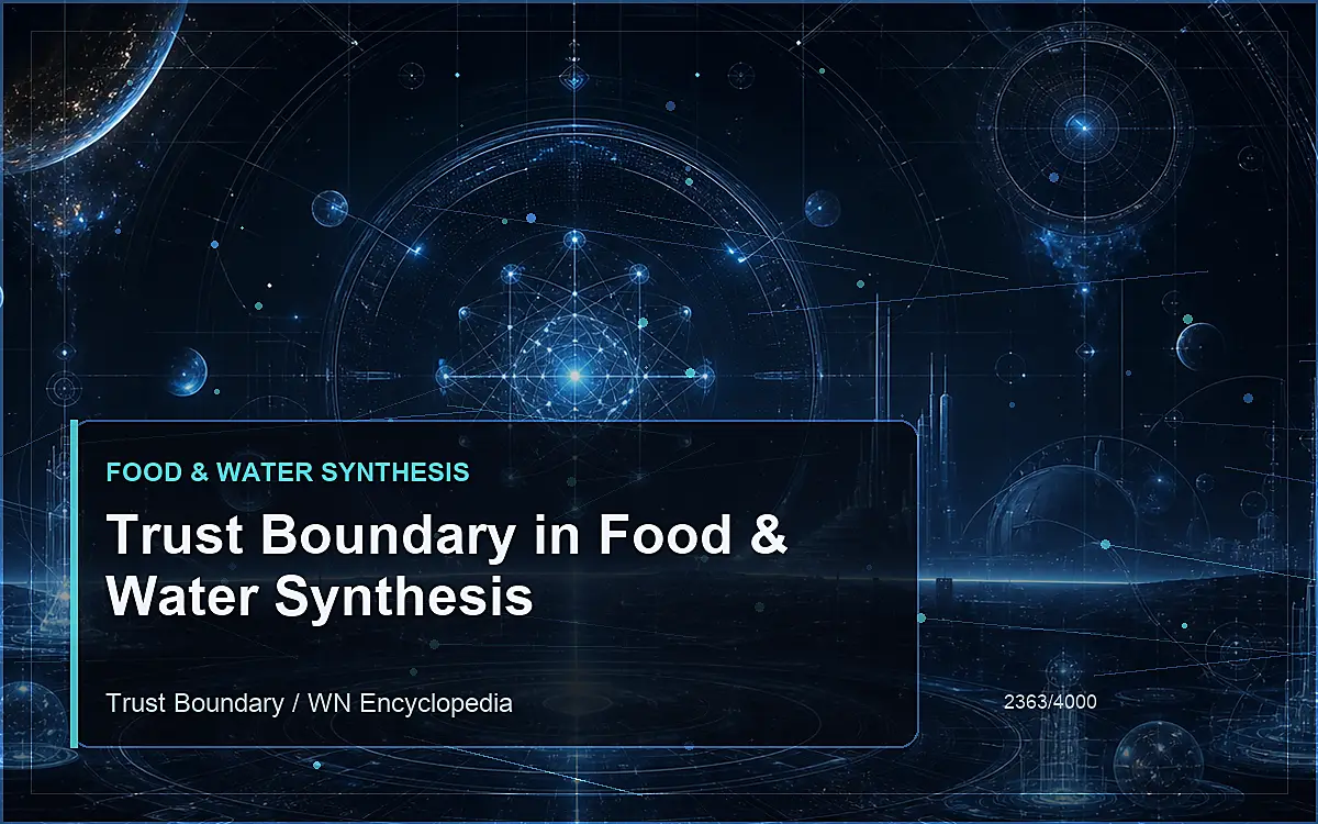 AI-generated encyclopedia reference image for Trust Boundary in Food & Water Synthesis