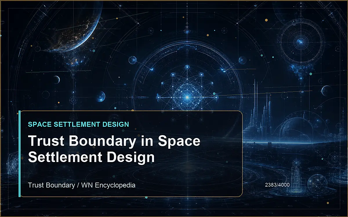 AI-generated encyclopedia reference image for Trust Boundary in Space Settlement Design