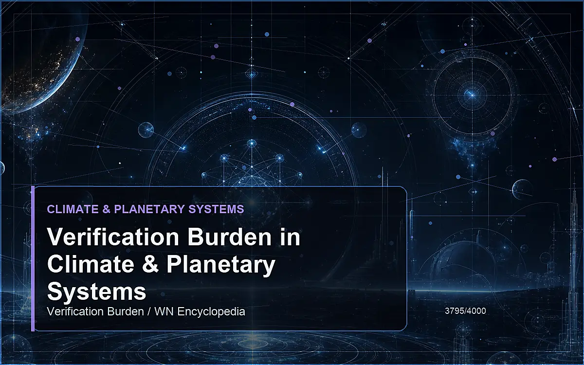 AI-generated encyclopedia reference image for Verification Burden in Climate & Planetary Systems