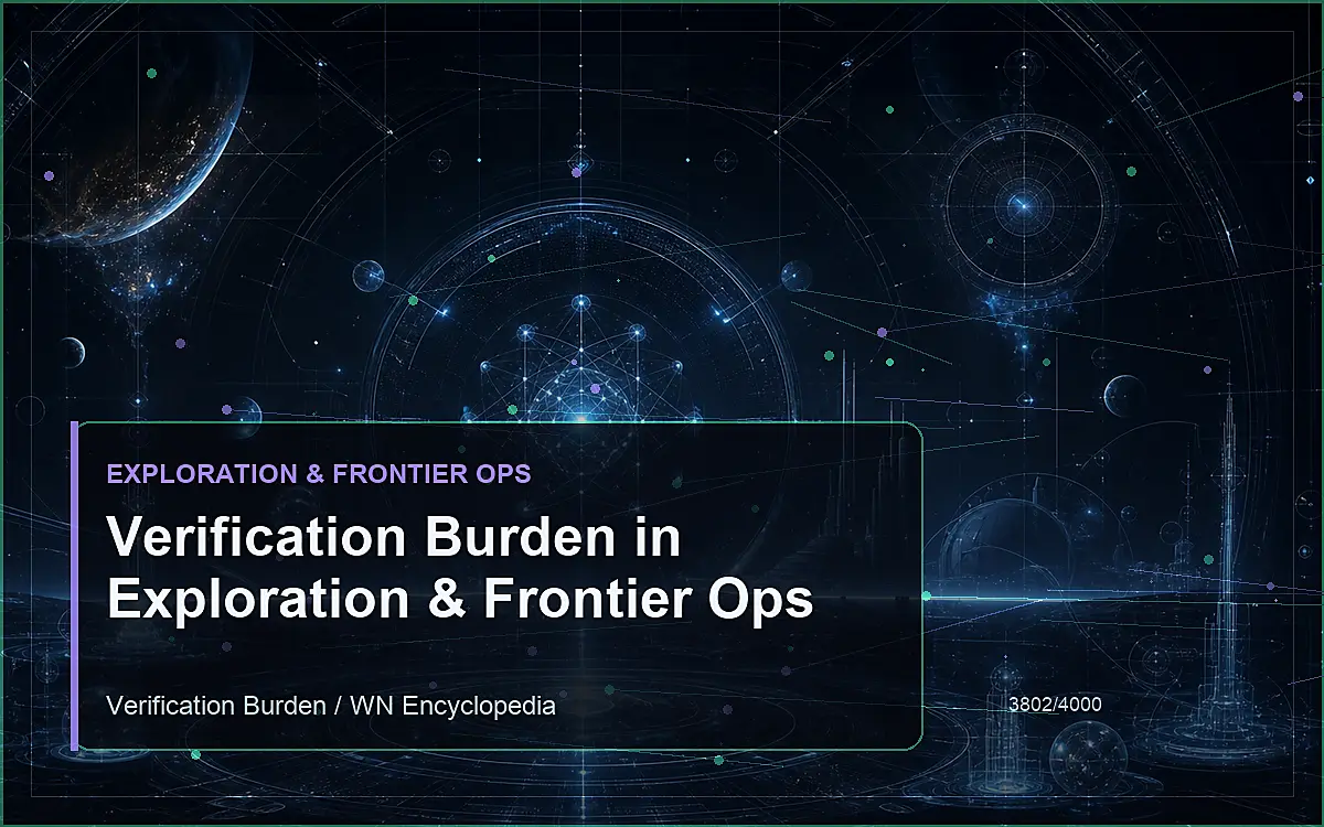 AI-generated encyclopedia reference image for Verification Burden in Exploration & Frontier Ops