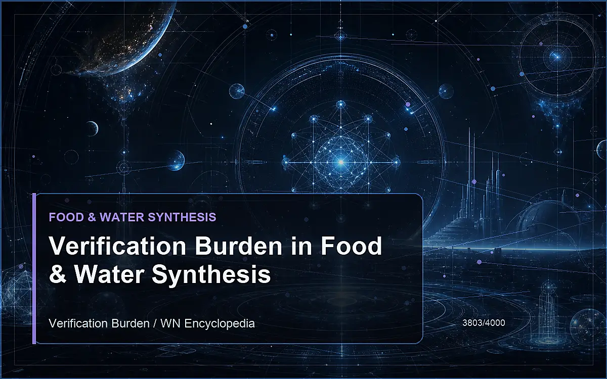 AI-generated encyclopedia reference image for Verification Burden in Food & Water Synthesis