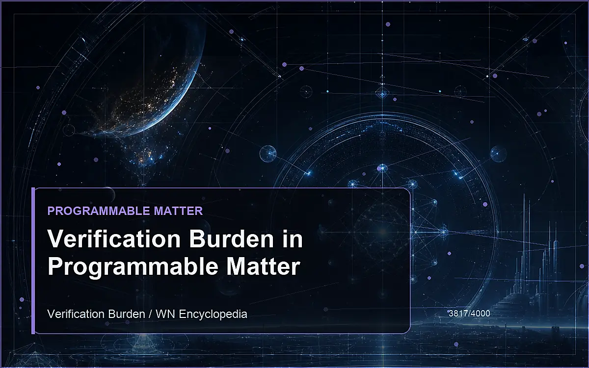 AI-generated encyclopedia reference image for Verification Burden in Programmable Matter