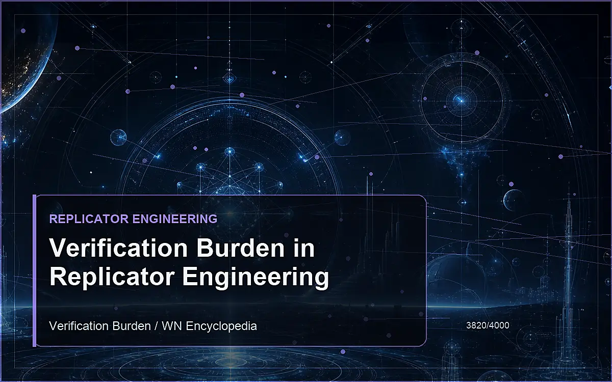 AI-generated encyclopedia reference image for Verification Burden in Replicator Engineering