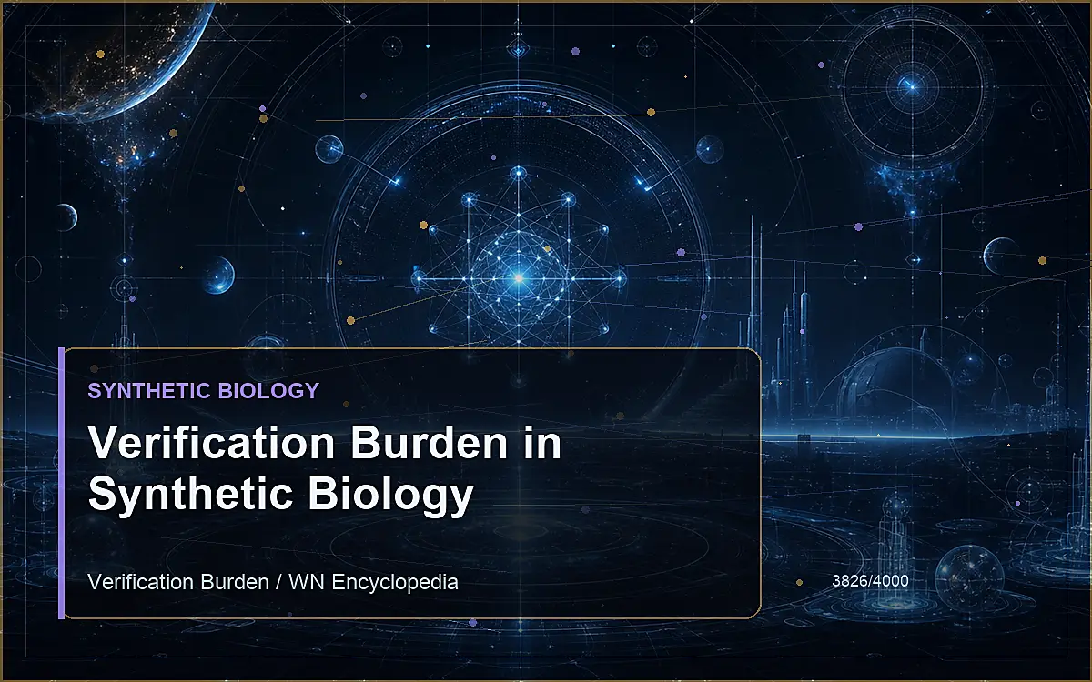 AI-generated encyclopedia reference image for Verification Burden in Synthetic Biology