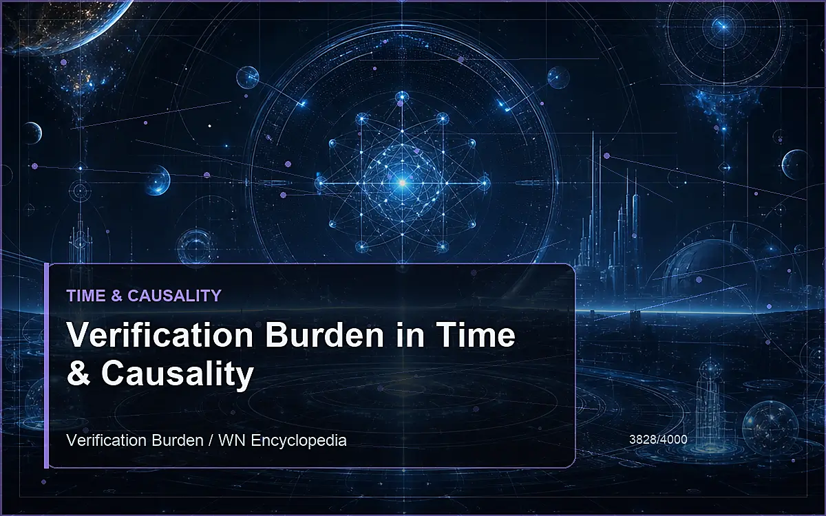 AI-generated encyclopedia reference image for Verification Burden in Time & Causality