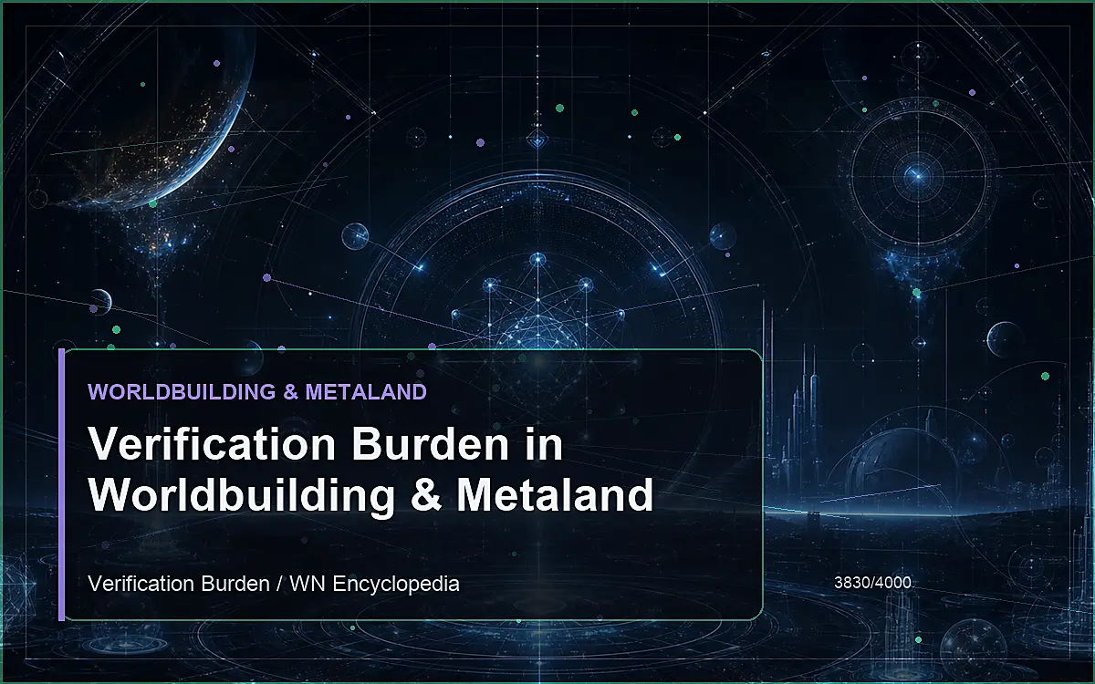 AI-generated encyclopedia reference image for Verification Burden in Worldbuilding & Metaland