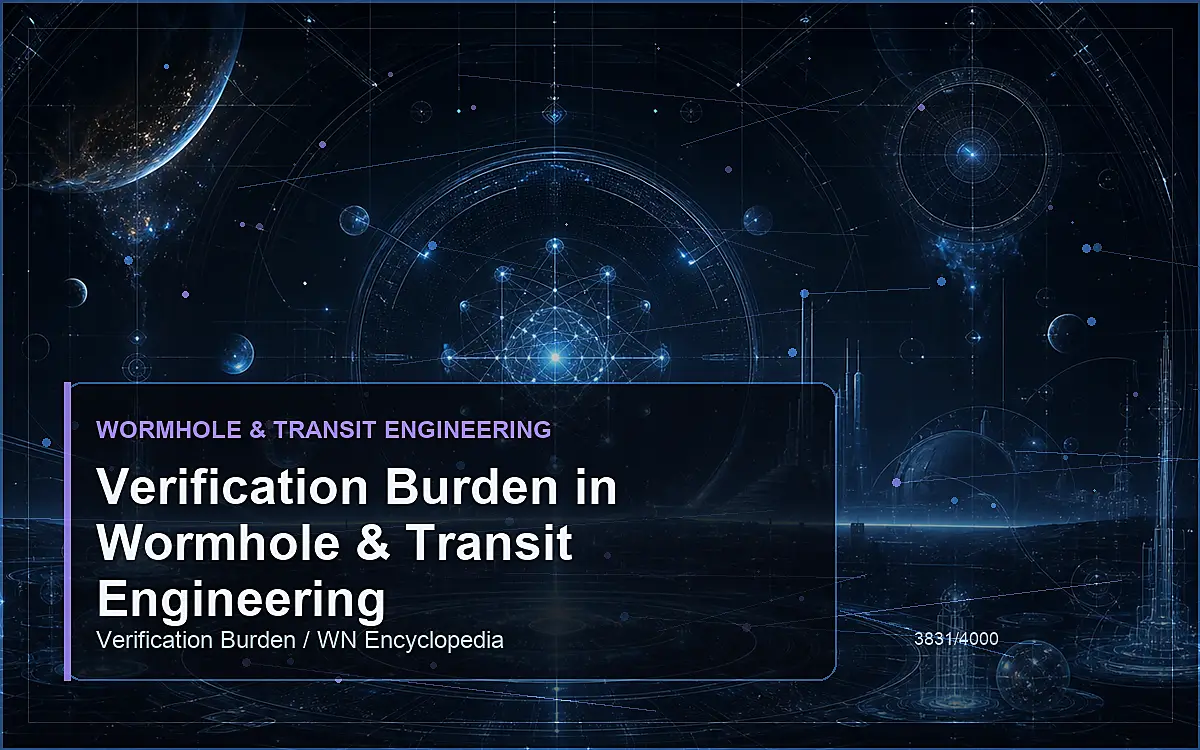 AI-generated encyclopedia reference image for Verification Burden in Wormhole & Transit Engineering