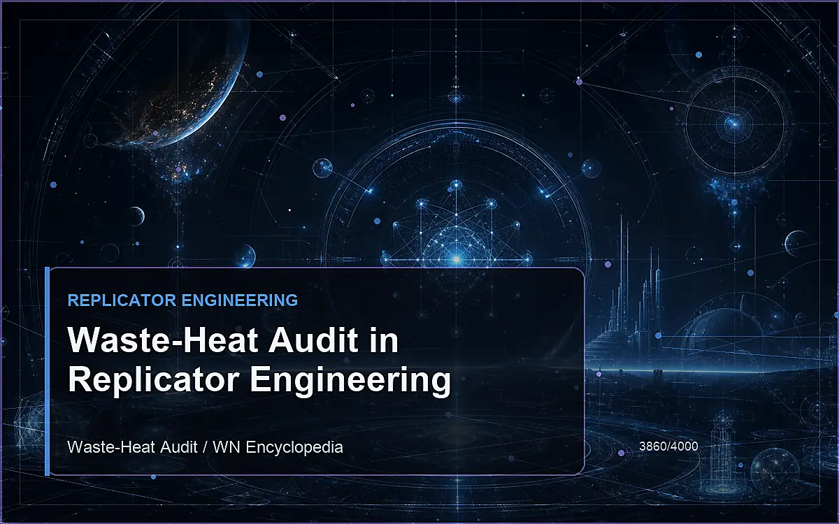 AI-generated encyclopedia reference image for Waste-Heat Audit in Replicator Engineering