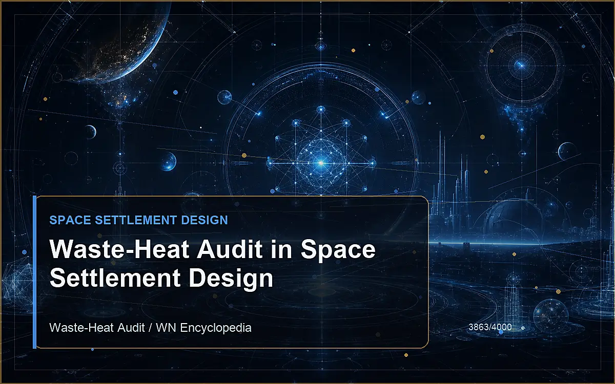 AI-generated encyclopedia reference image for Waste-Heat Audit in Space Settlement Design