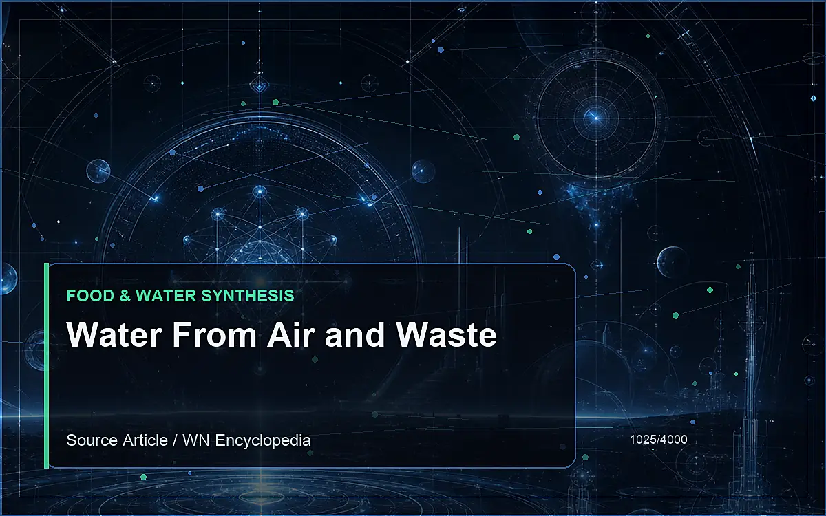 AI-generated encyclopedia reference image for Water From Air and Waste