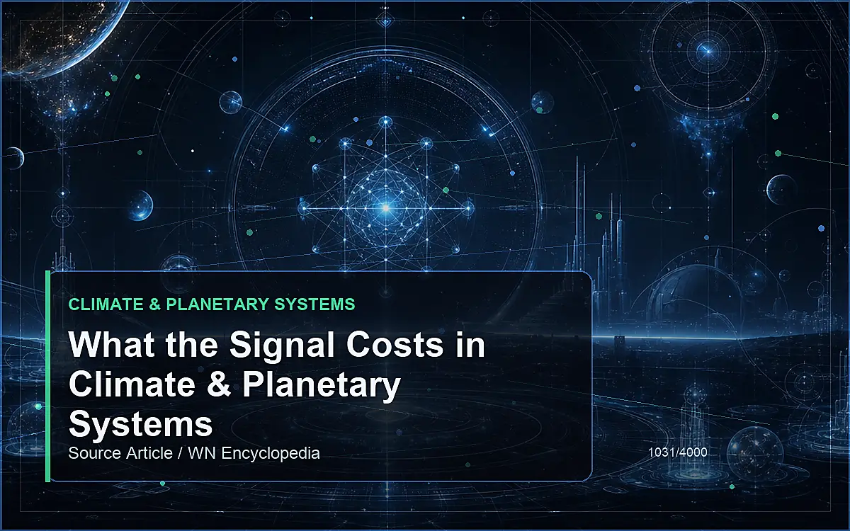AI-generated encyclopedia reference image for What the Signal Costs in Climate & Planetary Systems